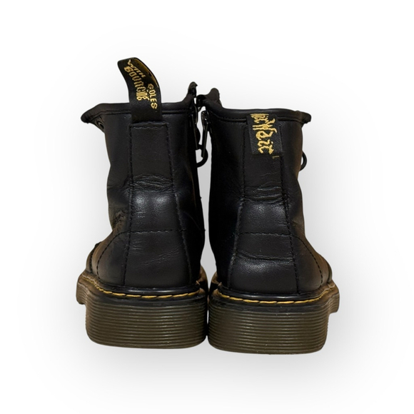 Dr Martens Boots Kids 1460 Pascal Mono Black Zip Docs 8 Eye Unisex Shoes Sz 13​ - Picture 4 of 8